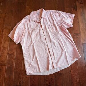 Izod Saltwater Light Pink button down cotton shirt size XXL